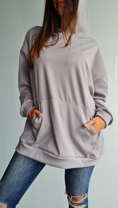 Maxi buzo de micro polar con capucha y bolsillos - tienda online