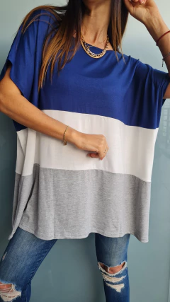Maxi remeron amplio de modal viscosa tricolor en internet