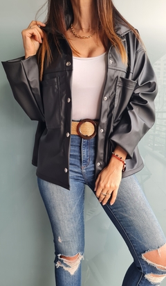 Chaqueta eco cuero elastizada x talle - tienda online