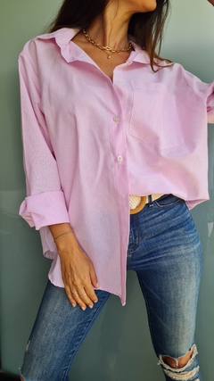 Camisa de poplin rayada manga larga - comprar online