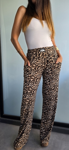 Palazzo animal print de modal soft cintura elastizada x talles en internet