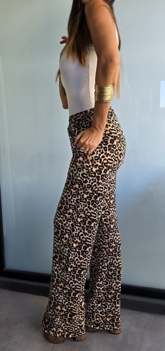 Palazzo animal print de modal soft cintura elastizada x talles - She Indumentaria