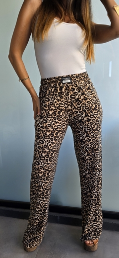 Palazzo animal print de modal soft cintura elastizada x talles - tienda online
