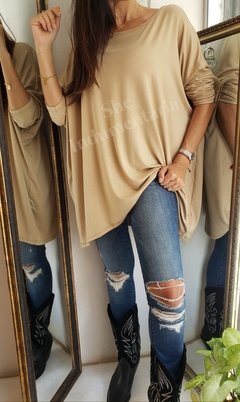 Remeron de modal viscosa oversize manga larga 5VON2 - comprar online