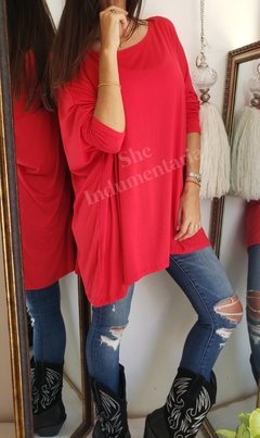 Remeron de modal viscosa oversize manga larga 5VON2 en internet