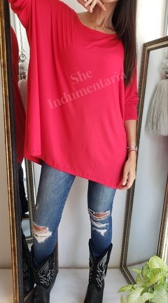 Remeron de modal viscosa oversize manga larga 5VON2 - She Indumentaria