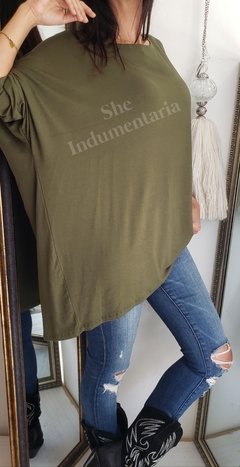 Remeron de modal viscosa oversize manga larga 5VON2 en internet