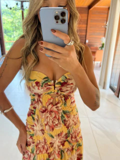 VESTIDO Longo Botanica Amarelo