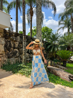 Cropped laise Palm Beach Azul - Branché