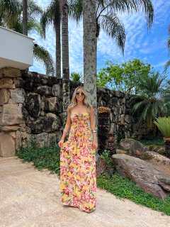 VESTIDO Longo Botanica Amarelo na internet