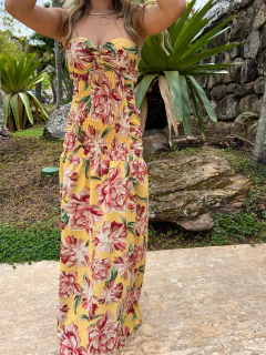 VESTIDO Longo Botanica Amarelo