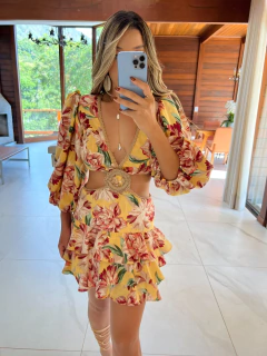 VESTIDO Curto Botanica Amarelo - comprar online