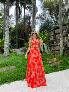 Vestido Bordado Breeze Vermelho - Branché