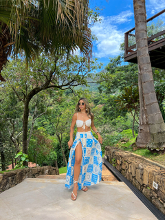 Cropped laise Palm Beach Azul na internet