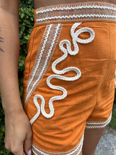Shorts Bordado Pipa Terracota - loja online