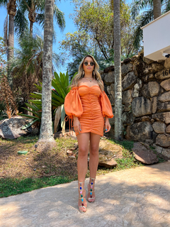 VESTIDO CURTO MALLORCA LARANJA