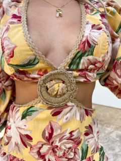 Imagen de VESTIDO Curto Botanica Amarelo