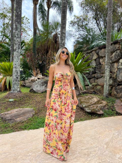 Imagem do VESTIDO Longo Botanica Amarelo