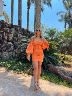 VESTIDO CURTO MALLORCA LARANJA na internet