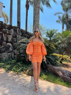 Imagem do VESTIDO CURTO MALLORCA LARANJA