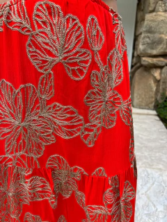 Vestido Bordado Breeze Vermelho - Branché