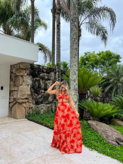 Vestido Bordado Breeze Vermelho on internet