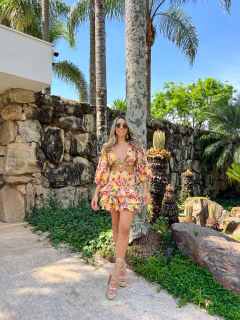 VESTIDO Curto Botanica Amarelo en internet