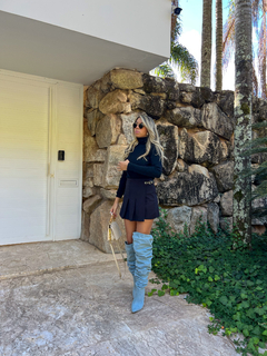 SHORT SAIA ALFAIATARIA YARA PRETO - loja online
