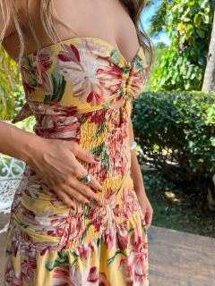 VESTIDO Longo Botanica Amarelo