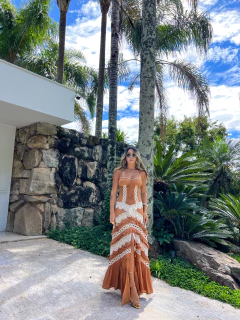 VESTIDO New NORONHA Chocolate - Pré venda