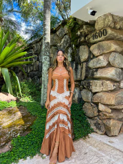VESTIDO New NORONHA Chocolate - Pré venda - Branché