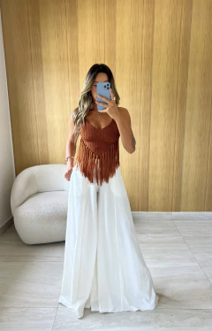 Blusa Crochê Mykonos Saibro - comprar online