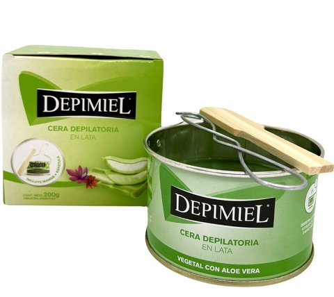Cera depilatoria en Lata vegetal aloe vera Depimiel
