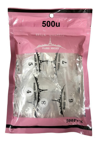 PACK X500 TIPS SOFT GEL PRESS ON CUADRADA PARIS NIGHT