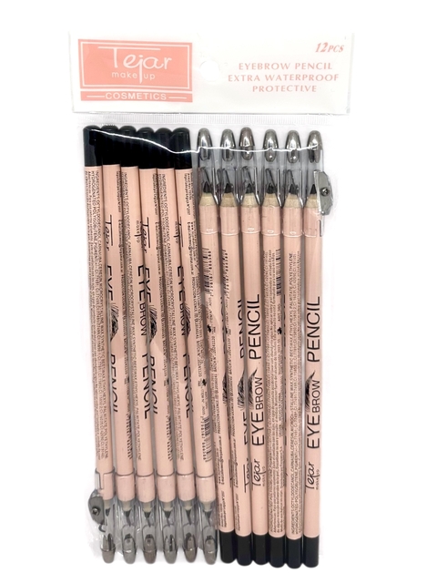 Delineador de cejas en lápiz a prueba de agua pack 12u Tejar