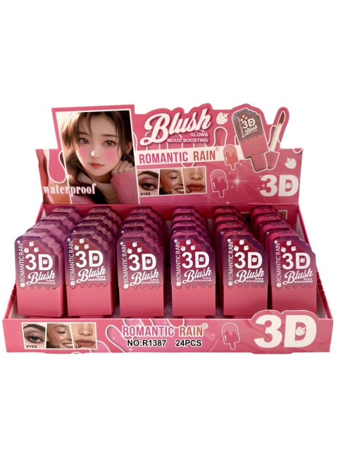 Rubor líquido 3D heladito a prueba de agua romantic rain