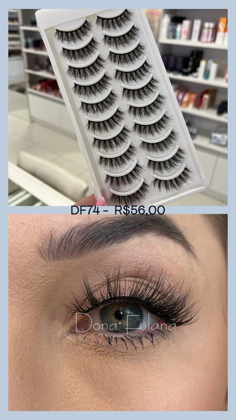 CARTELA CÍLIOS - 10 PARES - DF74 - comprar online