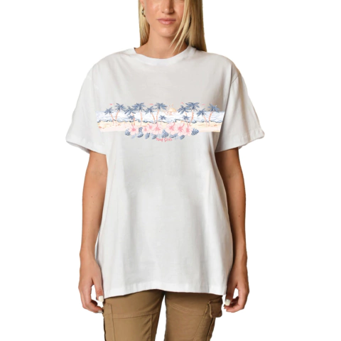 REMERA REEF HIBISCUS OVERSIZE MUJER