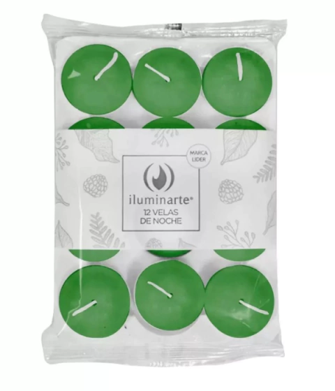Velas de Noche x 12 unidades VERDE - comprar online