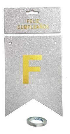 Banderin de Feliz cumpleaños Con Brillos - comprar online