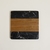 Tabla de mármol negro y madera Macael 25x25 cm - comprar online