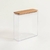 RECIPIENTE RECTANGULAR ACRILICO TAPA DE MADERA 2400 ML