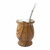 Mate con bombilla de acero inox roble claro