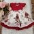 Vestido Vemelho Florido