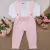 Conjunto Jardineira Rosa Bebê