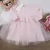 Vestido Batizado Corações Rosa