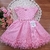 Vestido Festa Rosa Iogurte Nervura