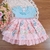 Vestido Jardim Borboletas Azul Floral