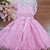 Vestido Rosa Escuro Bordado - Loja Pimpolho