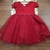 Vestido Tule Borboletas Vermelho
